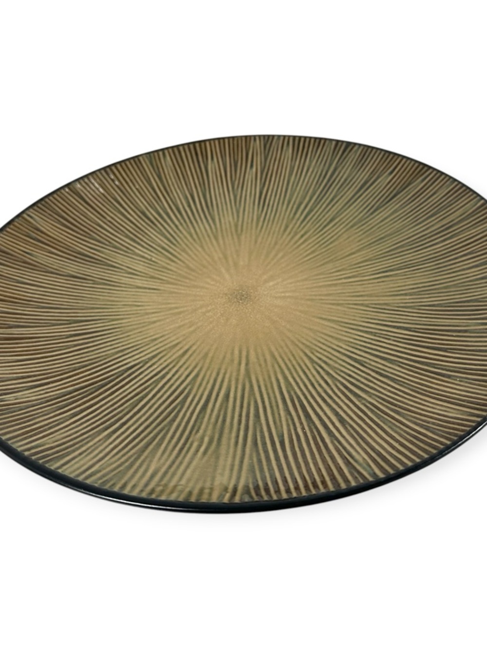 Home Trends Natural Serenity Dinner Plates 11. 3/4”  Tan Sunburst Set Of 4 - Picture 11 of 12